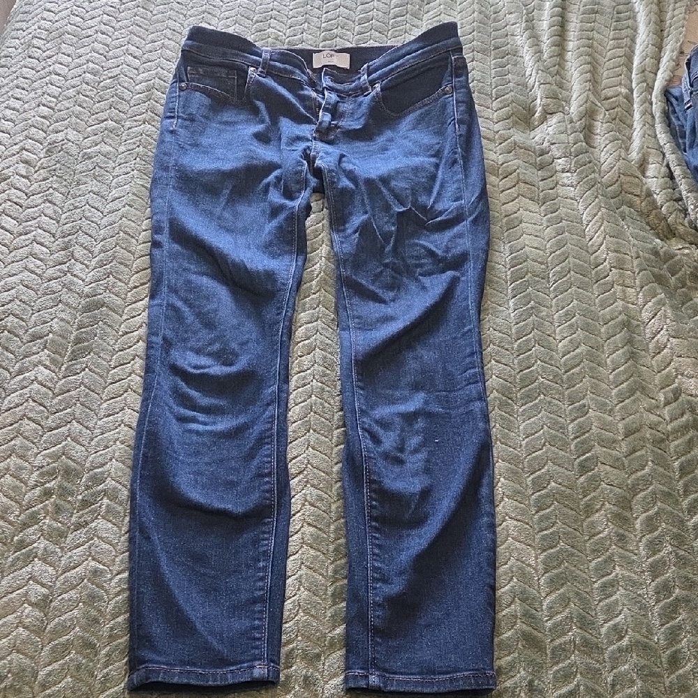 LOFT Women's Deep Blue Skinny Jeans